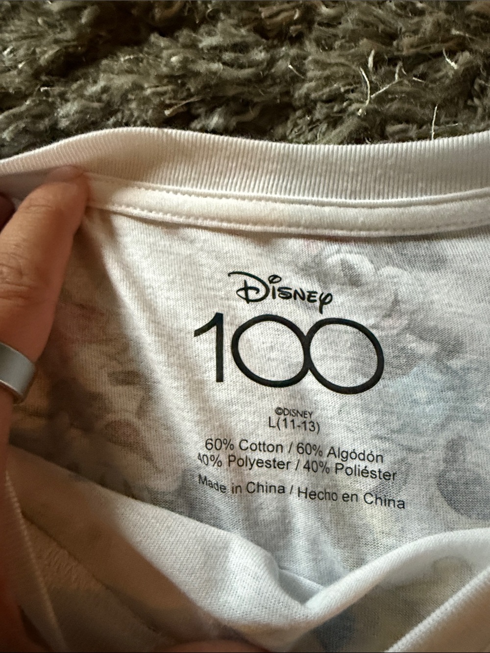 Disney 100 Character White Tee with Classic Characters - Picture 2 of 2